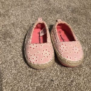 Koala Baby pink/white espadrille flats